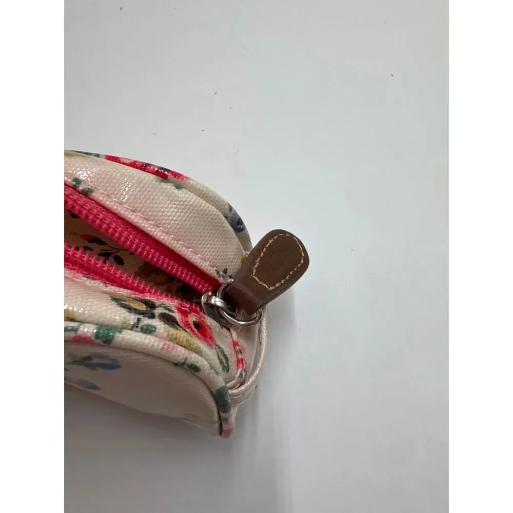 Cath Kidston Floral Cosmetic Makeup Pouch Zip Travel Toiletry Case Cream Pink